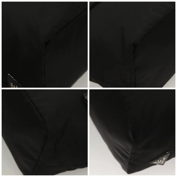PRADA Hand Bag Nylon Black Silver Auth - Picture 16 of 16